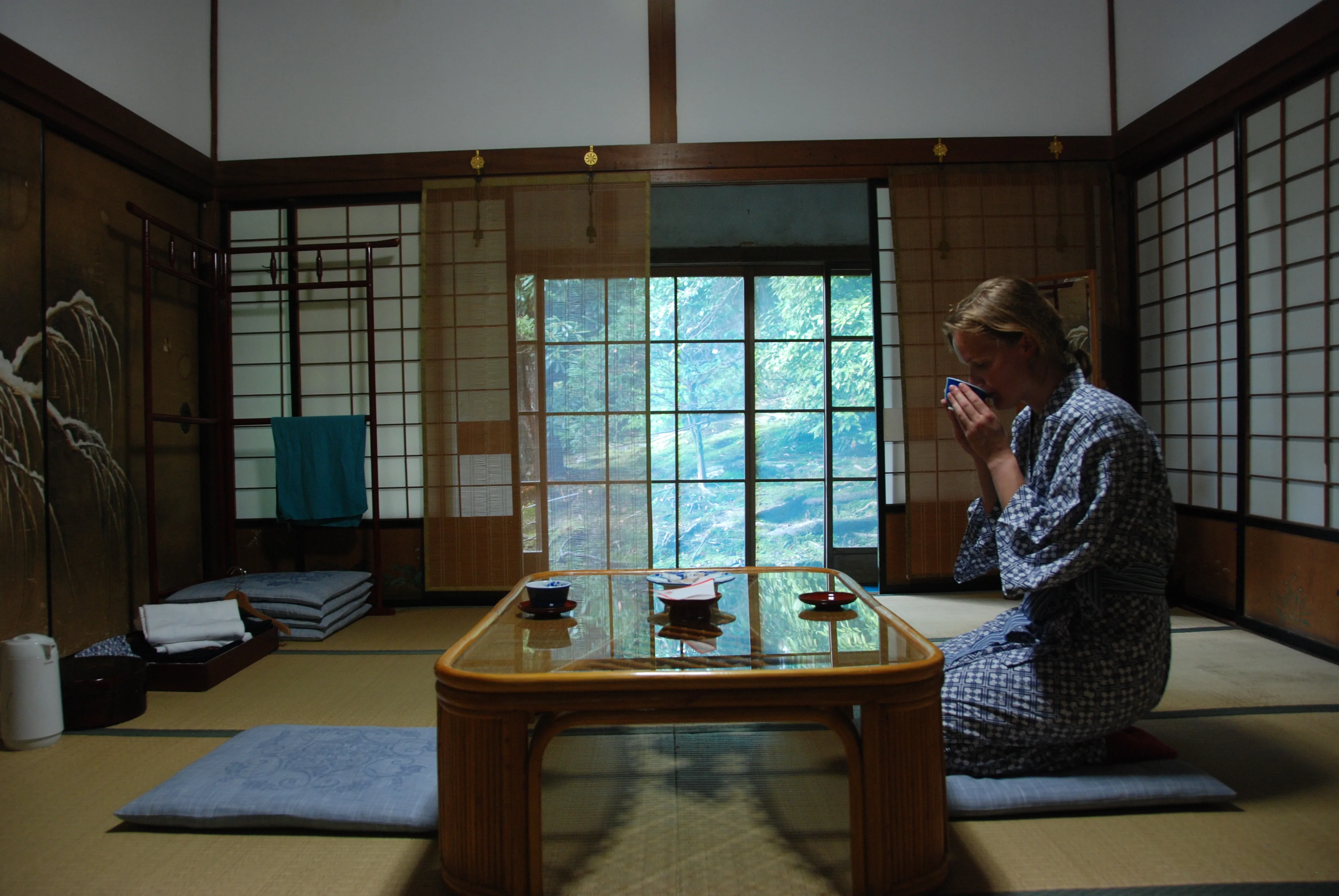 Traditionelles Zimmer in einem Koyasan-Tempelkloster