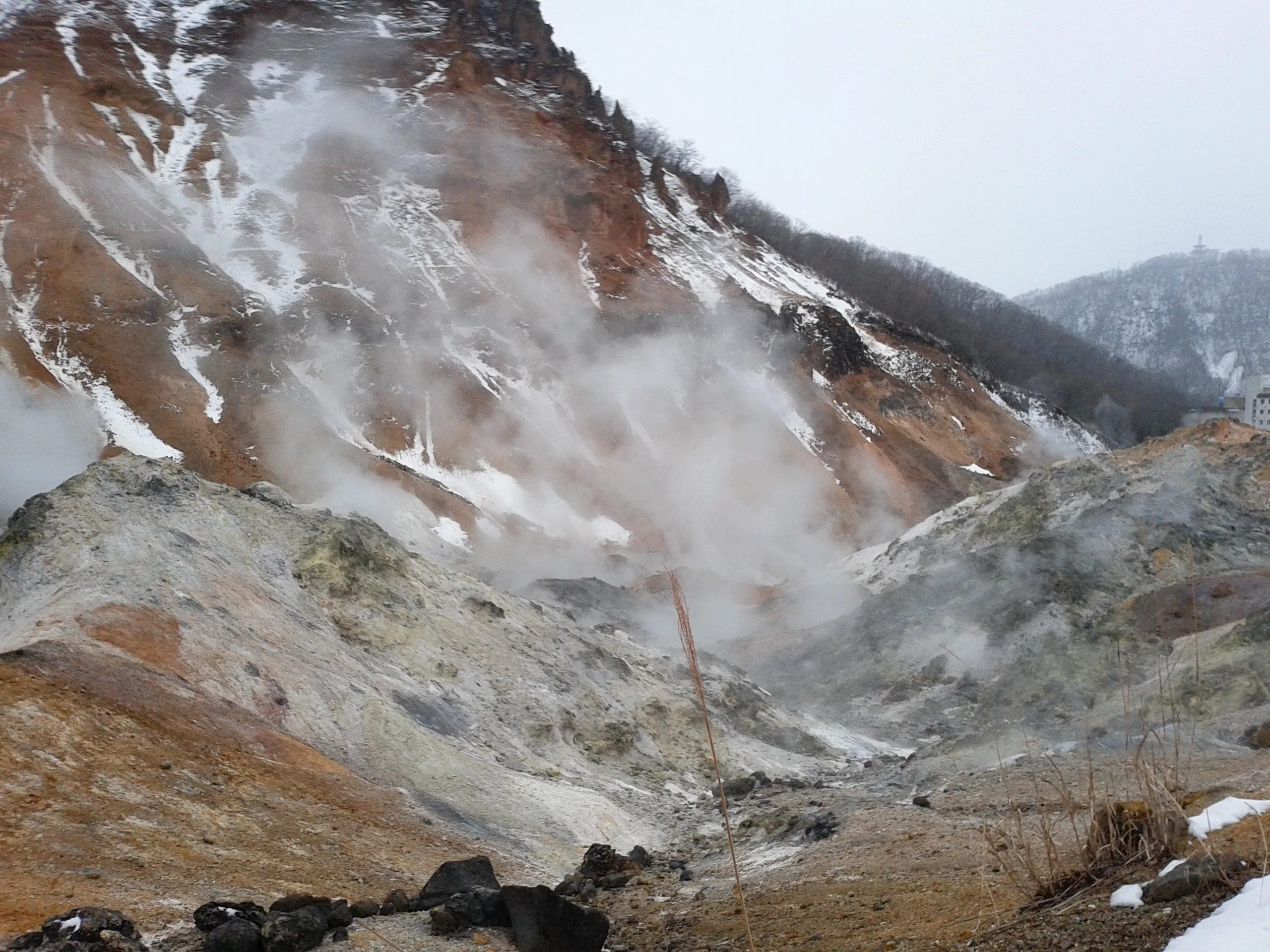 Jigokudani in Noboribetsu im Winter