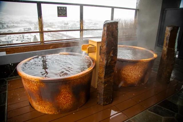 Badebereich im La Vista Furano Hills